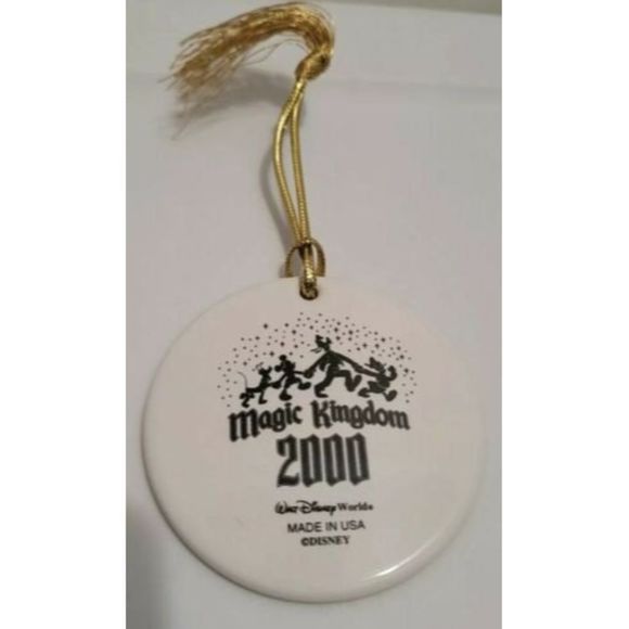 Walt Disney World Millennial 2000 Magic Kingdom Porcelain Ornament! Great Cond. - Picture 4 of 7